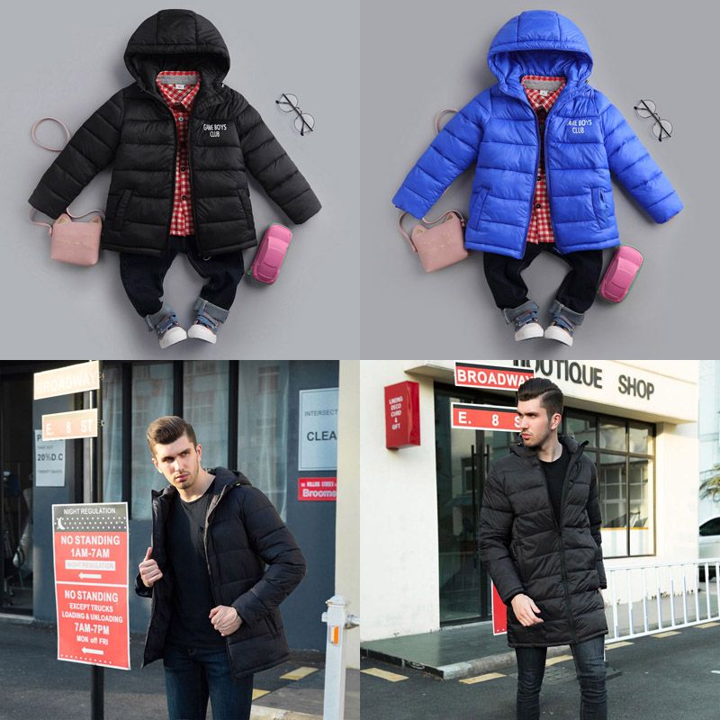 Con Compre Chaquetas Capucha Poliéster Abajo Niños Trajes Familia wTSvR4qTO