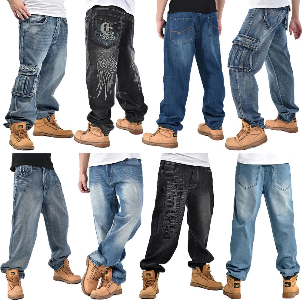 mens baggy hip hop jeans