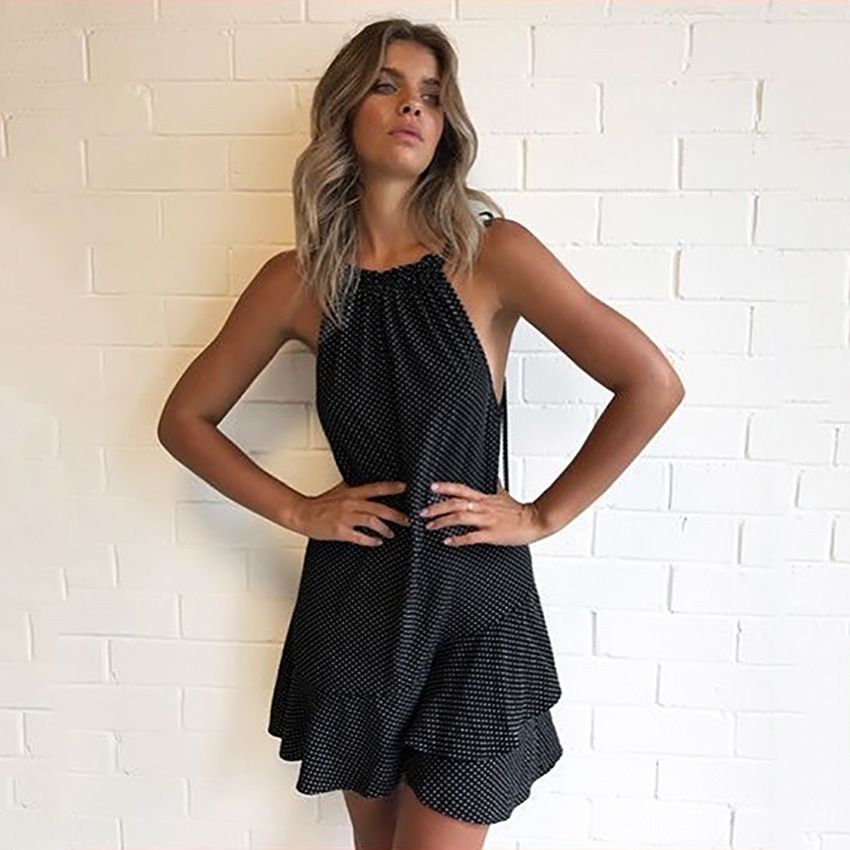 Acquistare Abiti Estivi A Maniche Lunghe Da Donna Con Scollo Allamericana E Maniche  Lunghe A Pois Bianchi E Neri Economico | Consegna Veloce E Qualità | DHgate  Italy