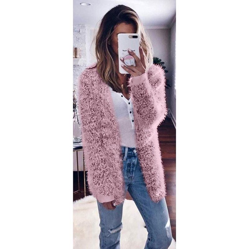 fluffy cardigan jacket