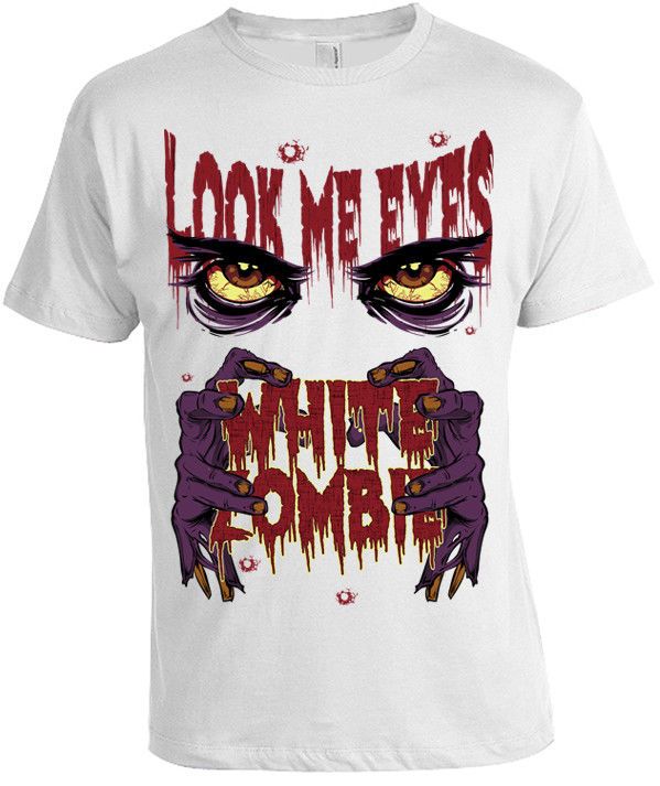 White Zombie T Shirt Mens Womens Skull Biker Metal Rock Punk Goth