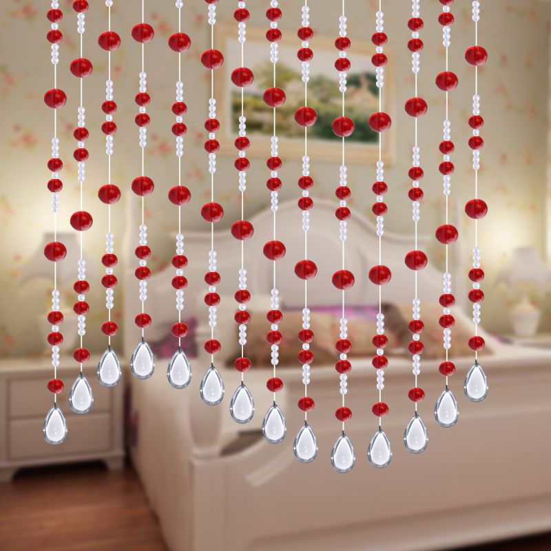 100 Crystal Beads Rope Curtain Living Room Window Bedroom Door 100 Crystal Beads Rope Curtain Living Room Window Bedroom Door Dining Hall Diy Chandelier 20meter Bead Home Party Decor Decorations Uk