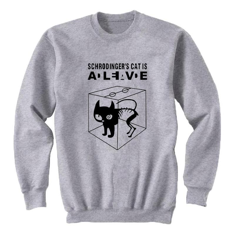 6 Men's Fashion Sweatshirt Schrodinger's Cat 