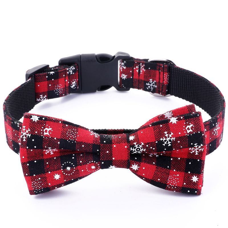 2018 personalized dog collars with bow tie christmas style pet
