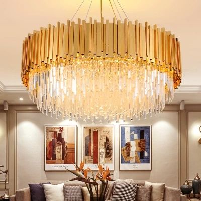 American Modern Crystal Chandelier Led Lamps Gold Chandeliers Lighting Fixture Shining Home Indoor Hotel Lobby Hanging Lamp American Modern Crystal Chandelier Led Lamps Gold Chandeliers Lighting Fixture Shining Home Indoor Hotel Lobby Hanging Lamp