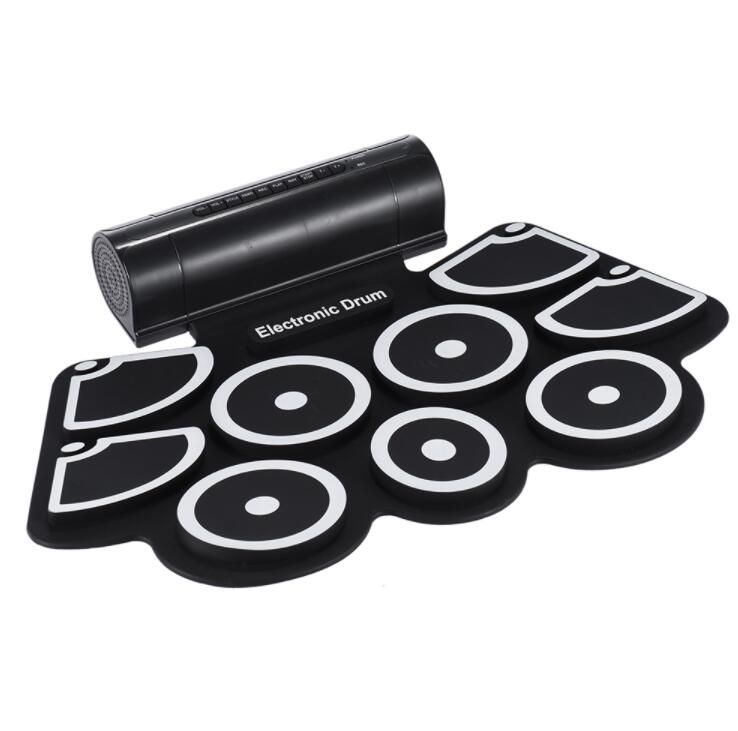 Wholesale Portable Electronic Roll Up Drum Pad Set 9 Silicon Pads Built