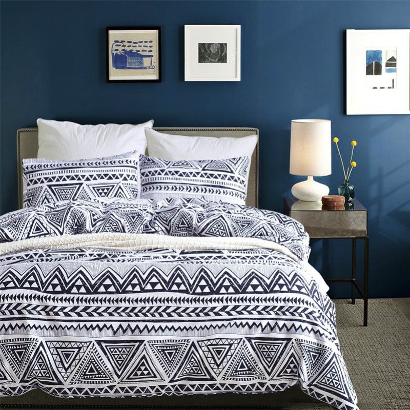 Fashion Duvet Cover Set Twin Queen Size Microfiber Fabric Black Fashion Duvet Cover Set Twin Queen Size Microfiber Fabric Black Geometric Printing Plain Dyed Zipper Bedclothes Bedding Yellow Comforter Sets Gray