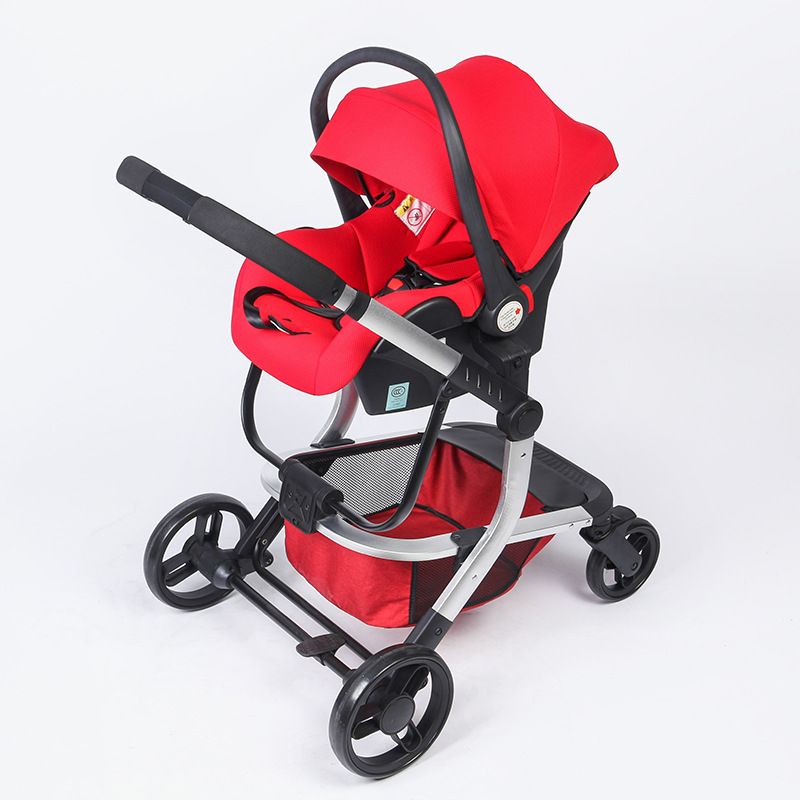High View Baby Stroller With Newborn Car Seat Sleeping Carrying Basket Safety Multiple 2 In 1 Pram Push