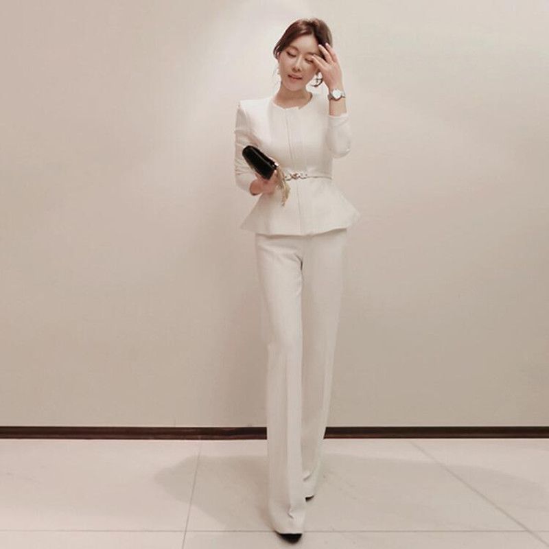 2019 Zawfl High Quality Women Outfits 2017 Fashion Autumn Winter Black Belt Falbala Suit Blazer Solid Pants Two Set From Sugarlive 57 32 Dhgate Com