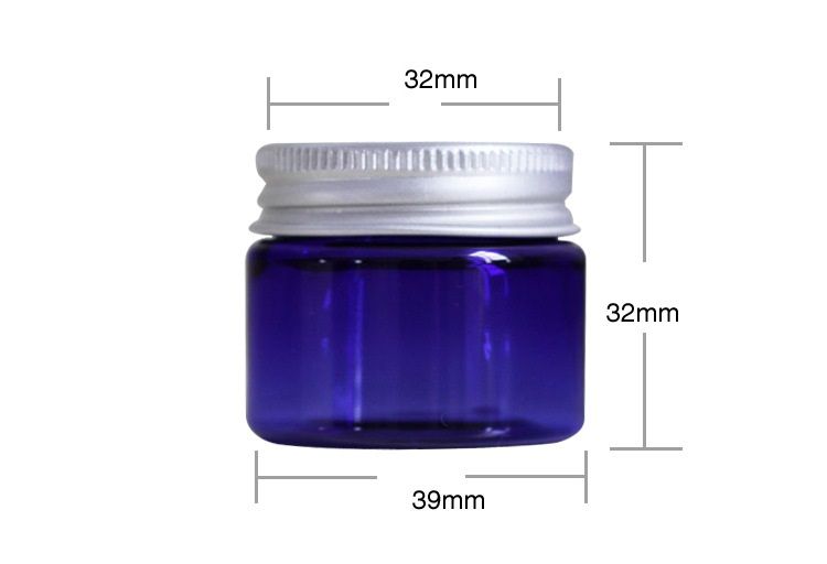 30g bouteille en plastique d'ANIMAL FAMILIER vide de pot de crème en plastique bleu clair 30ml avec l'emballage cosmétique en aluminium de bouchon à vis