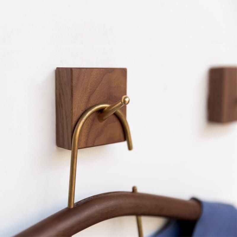 Creative Wood Coat Hooks Decorative Wall Hook Minimalist Modern Bedroom Hallway Mount Hanging