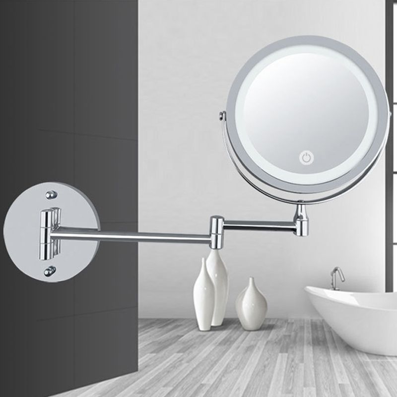 Led Make Up Mirror With Light Folding Double Wall Mount Vanity Usb Charging Touch Dimming 10 Times Magnification - Wall Mount Vanity Mirror With Lights Led Make Up Mirror With Light Folding Double Wall Mount Vanity Usb Charging Touch Dimming 10 Times Magnification - Wall Mount Vanity Mirror With Lights