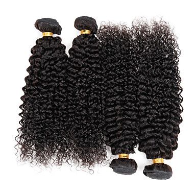100g Piece 8 26 Virgin Indian Wavy Hair Natural Black Kinky Curly