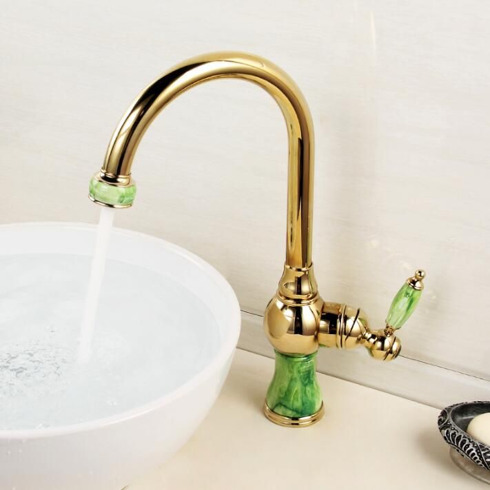 2018 european natural jade and gold kitchen faucet hot and cold vegetables basin rotate taps drinking water faucet from hymen 12783 dhgatecom - Gold Kitchen Faucet 2018 european natural jade and gold kitchen faucet hot and cold vegetables basin rotate taps drinking water faucet from hymen 12783 dhgatecom - Gold Kitchen Faucet