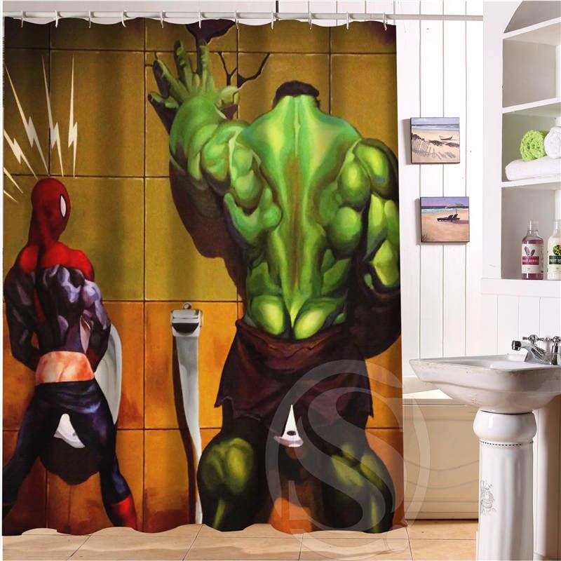 2019 Hot Custom Marvel Hulk Spider Man Waterproof Seaside 2019 Hot Custom Marvel Hulk Spider Man Waterproof Seaside Scenery Shower Curtain From Lantor 30 96 Dhgate Com