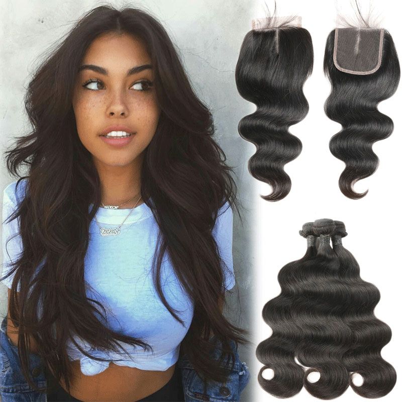Body Wave Bundles With Closure Malaysian Body Wave 3 Bundles With