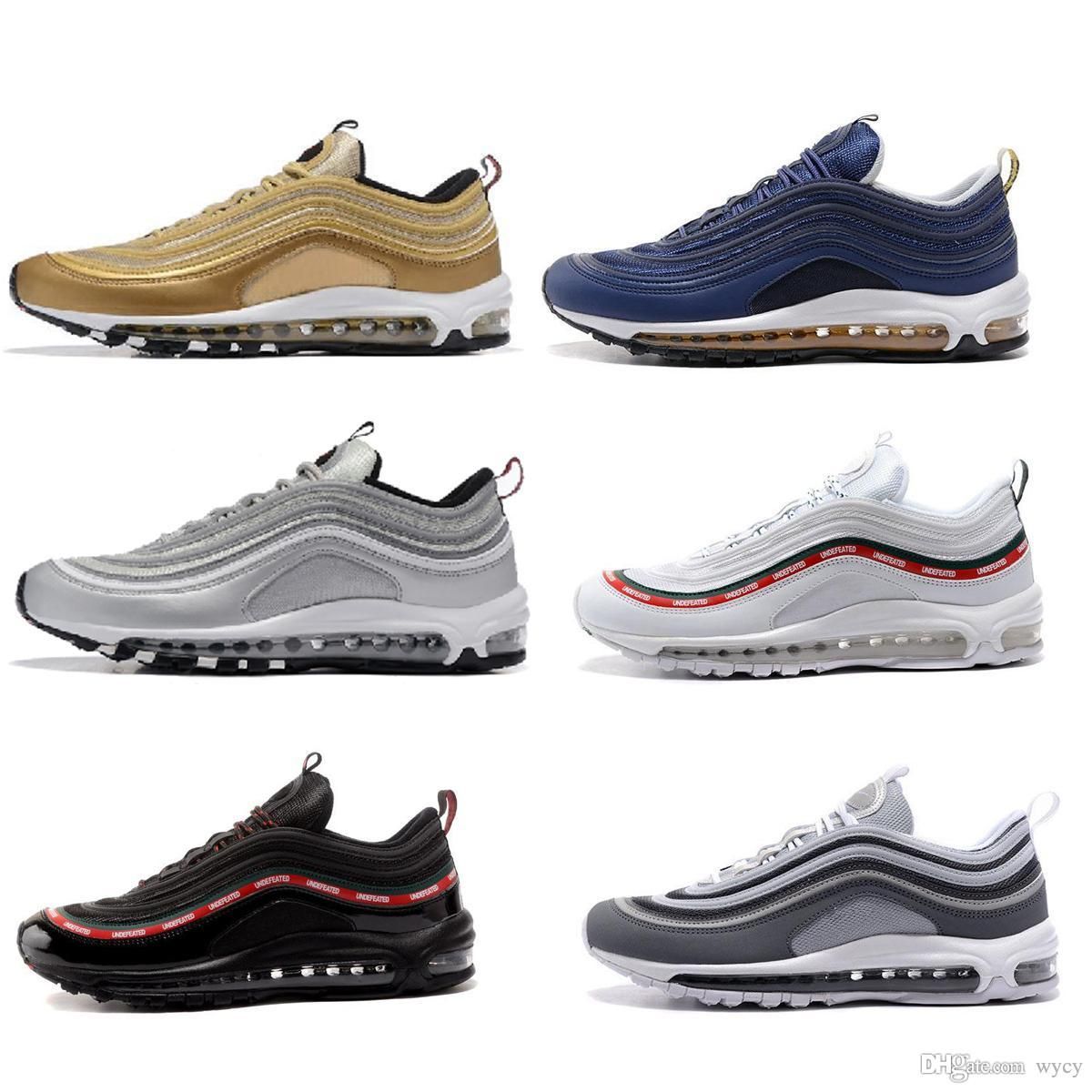 Acheter 2018 Nike Air Max 97 Airmax 97 Vente Chaude Hommes ... Acheter 2018 Nike Air Max 97 Airmax 97 Vente Chaude Hommes Chaussures Coussin Kpu En Plastique Pas Cher Formation Chaussures De Mode En Gros En Plein Air ...