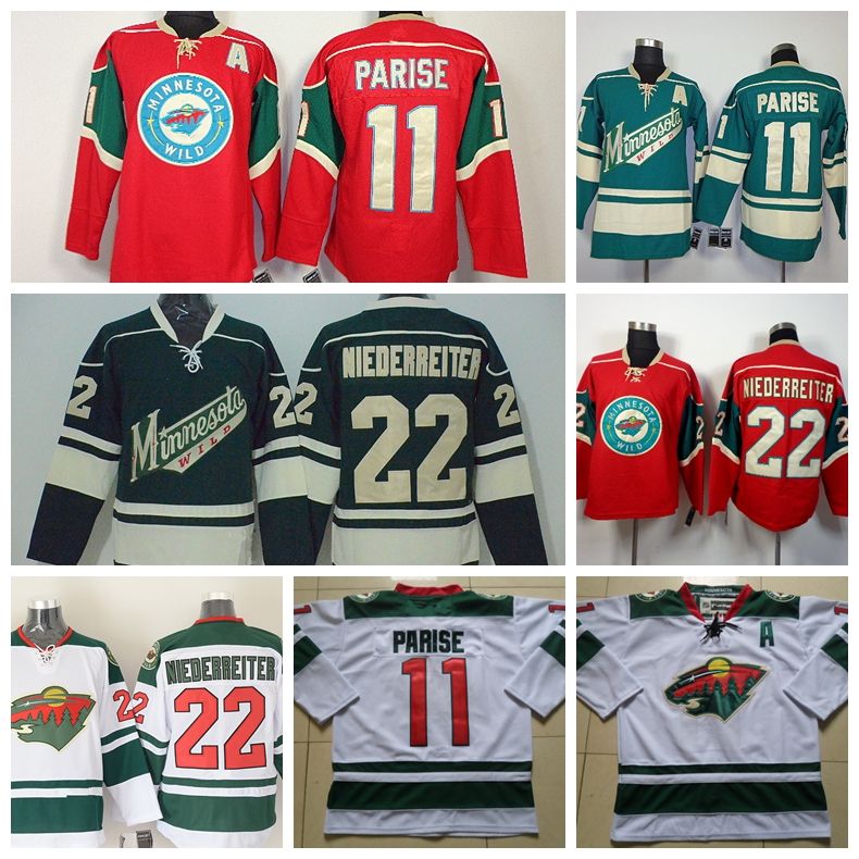 2019 2018 Minnesota Wild Hockey Jerseys 11 Zach Parise 22 Nino