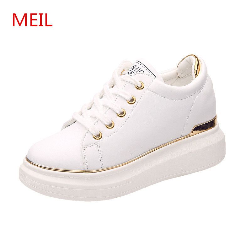 scarpe da ginnastica con zeppa bianche