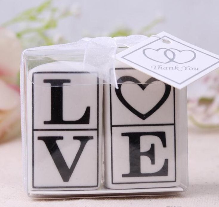 Wedding Favor Gifts Love Jar Ceramic Salt And Pepper Shaker Party