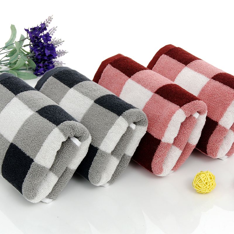 100 Cotton Face Hand Towel Eco Friendly Yarn Dyed Twist Yarn Fabric Super Water Absorption Soft Quick Dry Towel