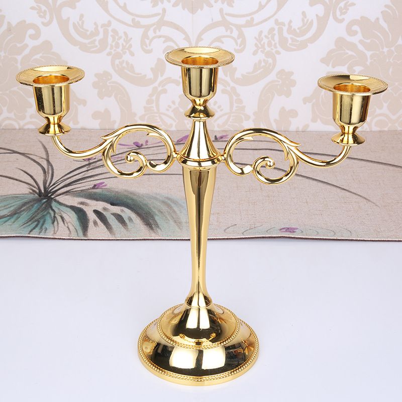 Cheap 3 Arms Candle Stand Metal Candle Holders Wedding Decoration