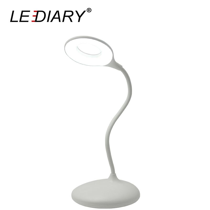 2018 Lediary Flexible Led Table Lamps Usb 5v Circle Shape 2018 Lediary Flexible Led Table Lamps Usb 5v Circle Shape Rechargeable Bed Night Light Pure White Touch Dimmer Reading Desk Lamp From Dard