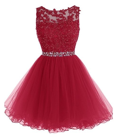 short red semi formal dresses