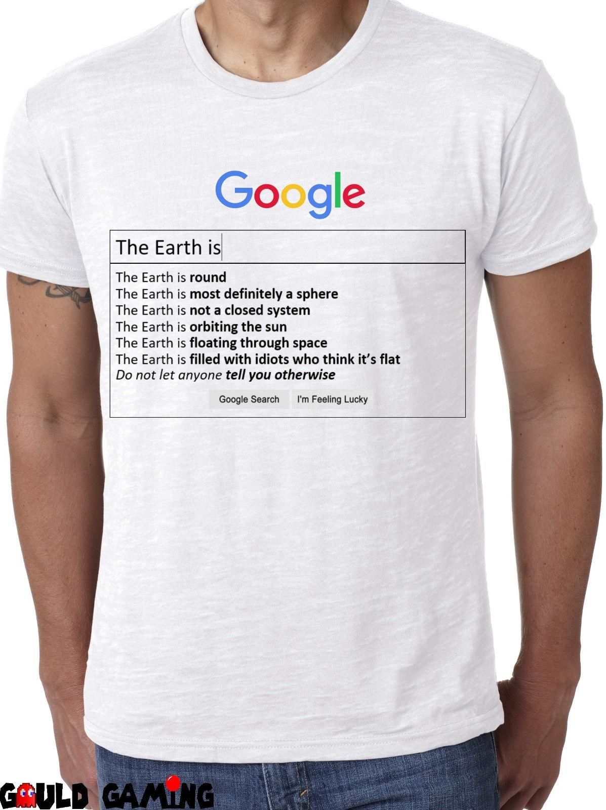 Anti Flat Earth T Shirt Unisex Adult Funny Sizes Cotton Earth Round