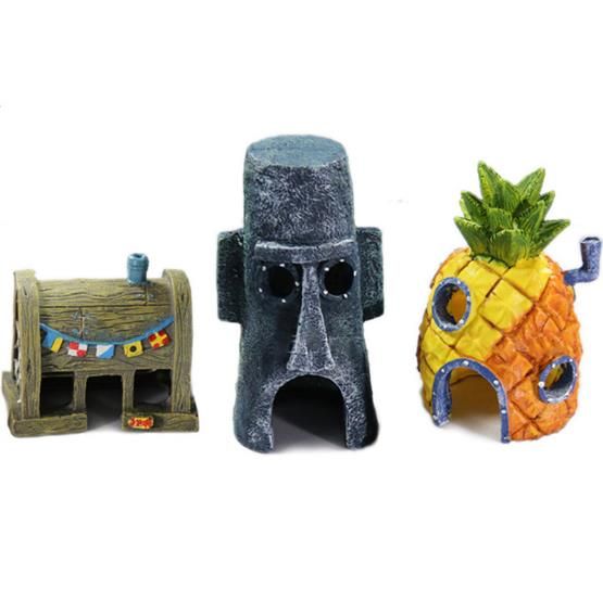 Wonderful Underwater Wresin Aquarium Fish Tank Landscaping Cartoon