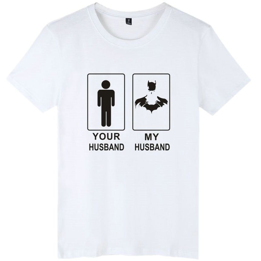 Occasionnels À Robe Mari T Courtes Manches Cool Femme Unisexe Pure Shirt Lettre Couleur Shirts Mon Vêtements XuPikZ