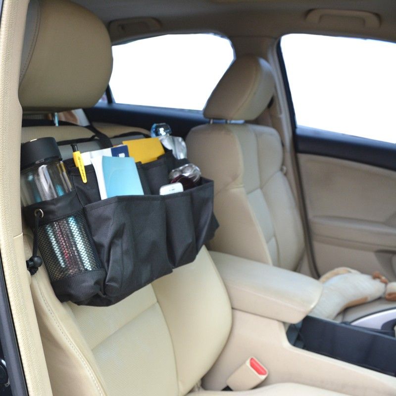Car Front Seat Organizer Passenger Storage Bag For Laptop Tablet Travel Office Accessory