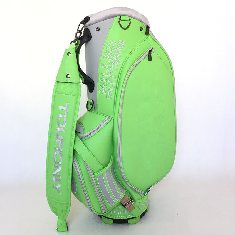 2020 Golf Tour Staff Bag High Quality Lime Green Golf Stand Bag Cart