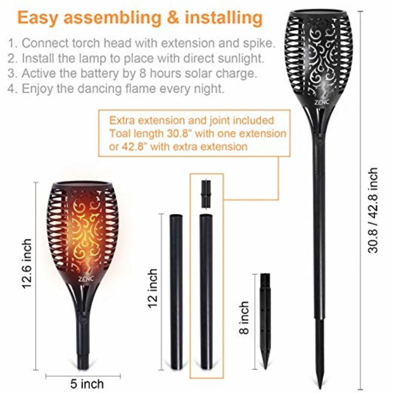 2018 Outdoor Solar Power Auto Induction Torch Light Flame Lamp 2018 Outdoor Solar Power Auto Induction Torch Light Flame Lamp Waterproof Ip65 Garden Inserted Lawn Lighting Decor Pin From Godos