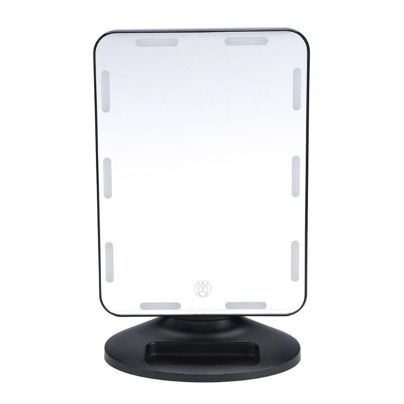20 Led Touch Screen Makeup Mirror Tabletop Cosmetic Light Up Black