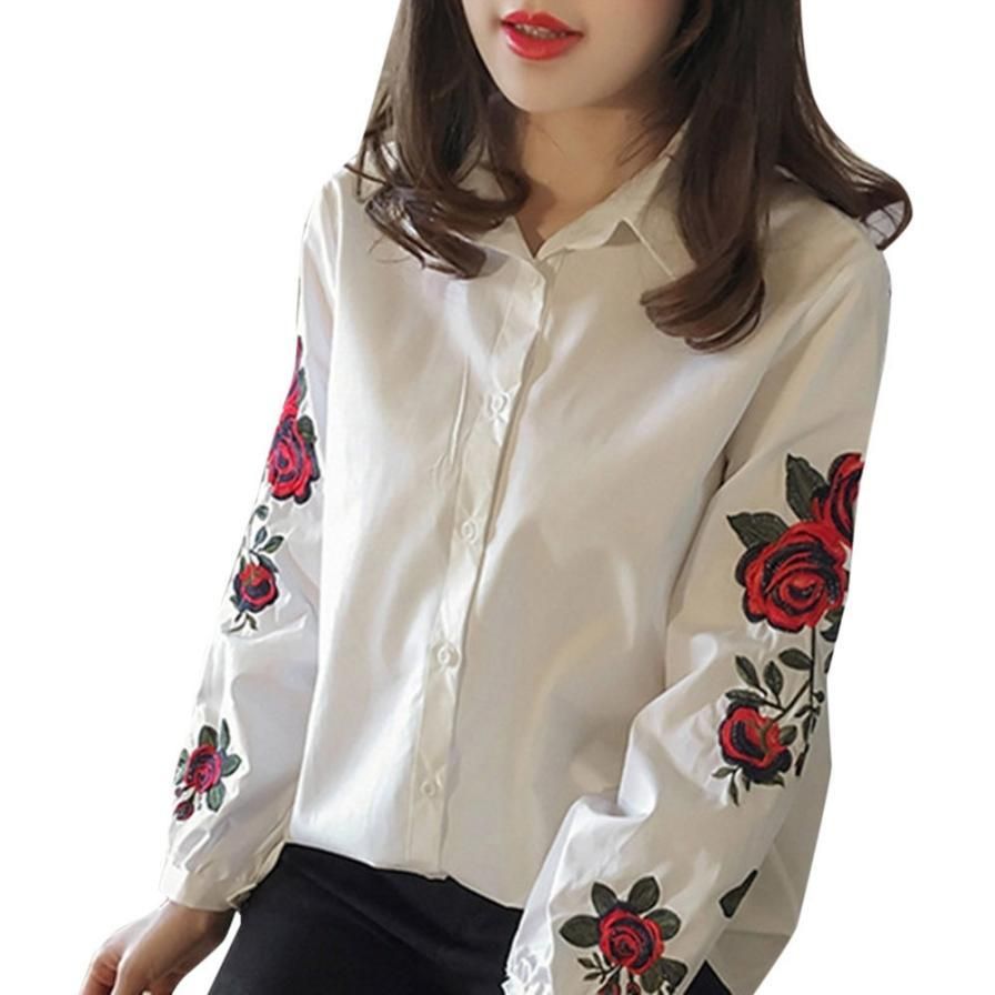 Invierno oto/ño mujeres elegante bordado cuello bricolaje blusa vestido de ropa de cuello falso
