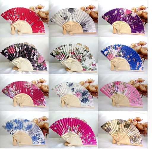 2018 Silk Wedding Fan Japanese Folding Hand Fan Chinese Dance Fans