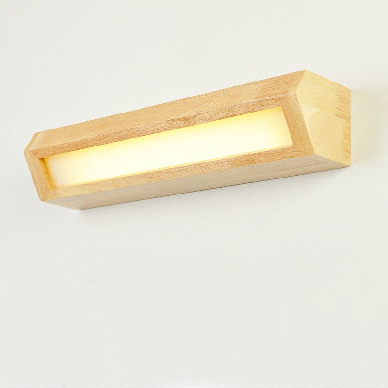 Wood Wall Lights Bathroom Mirror Lamp Wooden Bed Light Nordic Home Lighting Sconce Indoor Decoration Whole Dropship