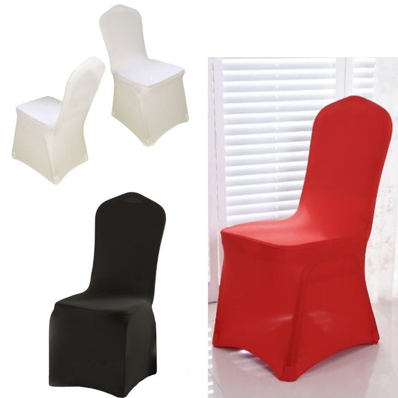 Universal White Spandex Wedding Party Chair Covers White Spandex