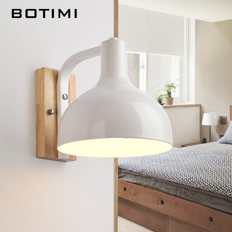 Whole Nordic White Wall Lamp For Living Room E27 Bedroom Whole Nordic White Wall Lamp For Living Room E27 Bedroom Light Metal Wood Sconce Led Bedside Lights Home Lighting Uk 2019 From Tengdinglamp