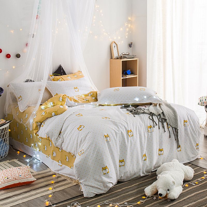 Cute Cat Bedding Set Printed Animal Cool Feel Bedsheet Soft 100 Cute Cat Bedding Set Printed Animal Cool Feel Bedsheet Soft 100 Cotton Duvet Cover King Queen Size Jogo De Cama Bohemian From