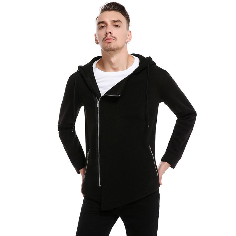 sideways zipper hoodie