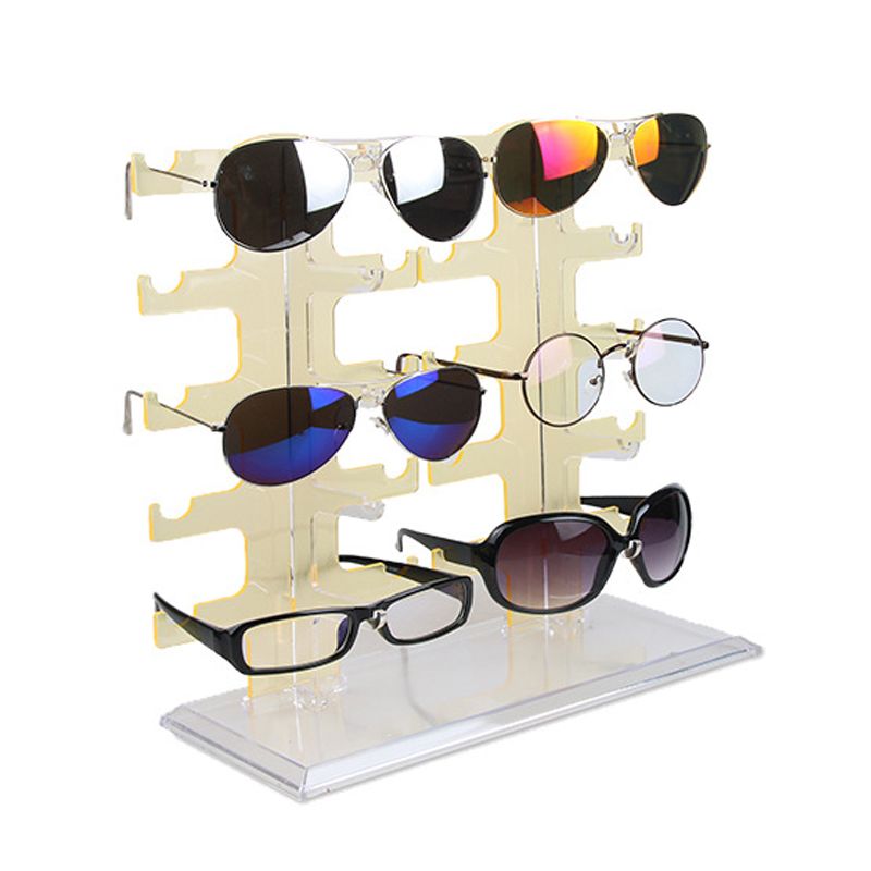 2021 Glasses Display Rack Plastic Detachable Double Row Sunglasses Show
