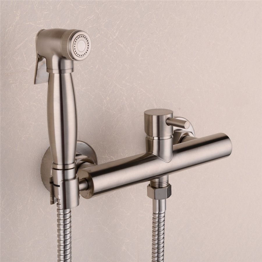 2020 Brass Nickel Toilet Bidet Spray Hot & Cold Mixer Valve With Hose