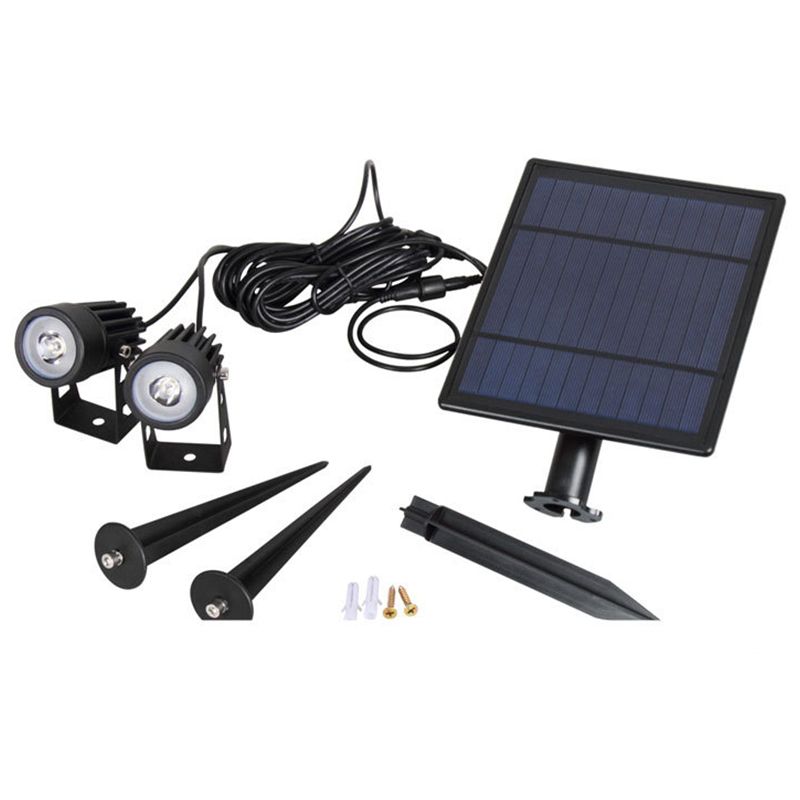 Best Quality Whole Led Light Outdoor Lighting Solar Powered Best Quality Whole Led Light Outdoor Lighting Solar Powered Garden Landscape Lawn Lamp 1panel With 2 Floodlight Spotlight Waterproof Yard At