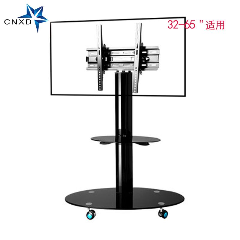 Mobile Tv Stand Bracket Floor Carts With Adjule Shelf And Flat Screen Mount Fits 32 To 65 Monitors