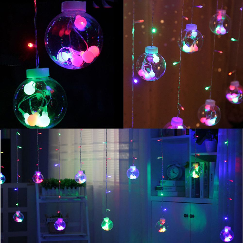 12 Holiday Lamp String 3m Garland Ball Led Light 12 Holiday Lamp String 3m Garland Ball Led Light Wedding Party Decoration Curtain Lights Colorful 415 Track Pendant Lighting Ceiling