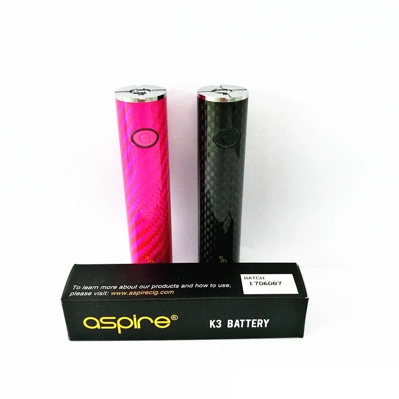 100 Original Aspire K3 Battery 1200mAh Output 5.5V Vape Pen Best Fit