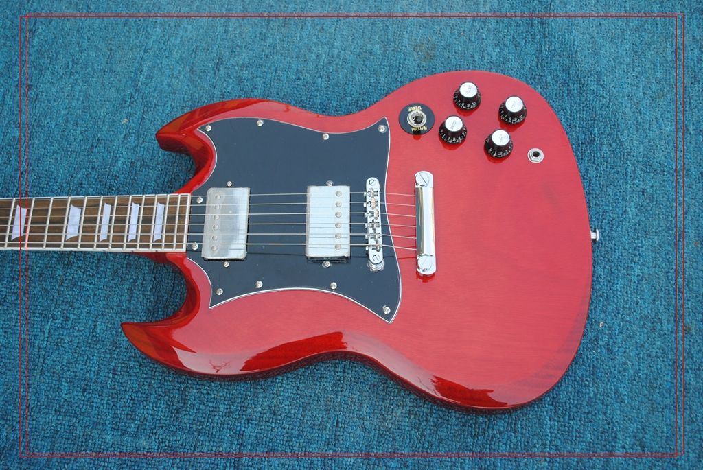 Compra Oferta Especial De Venta De 2018 Guitarras Envío Gratis! Guitarra  Eléctrica De Cuerpo Sólido De Vino Oscuro, Guitarra Sg, Hardware De Cromo  Barato | Entrega Rápida Y Calidad | Es.Dhgate