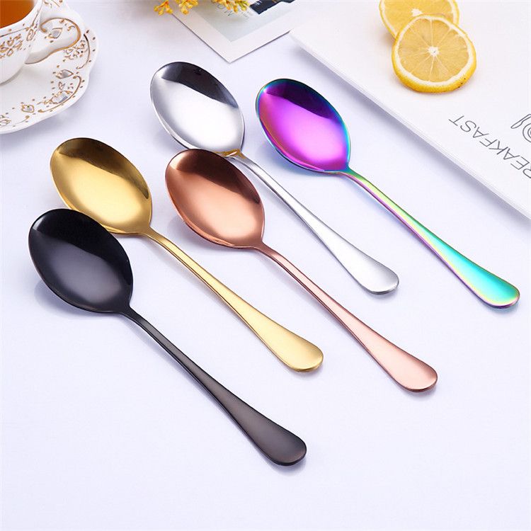2020 Gold Plated Spoons Table Spoons Good Quality Glossy Colorful